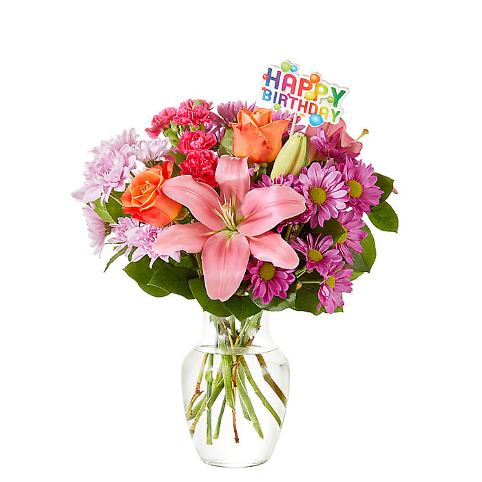 One and Only Bouquet &amp; Happy Birthday Topper