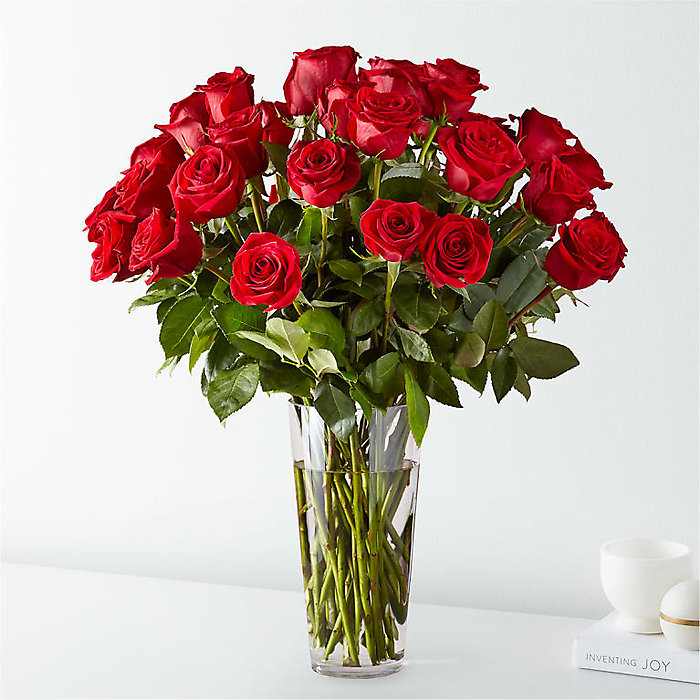 24 Timeless Long Stem Red Rose Bouquet