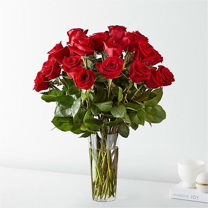 24 Timeless Long Stem Red Rose Bouquet