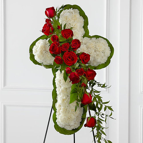 Floral Cross Easel
